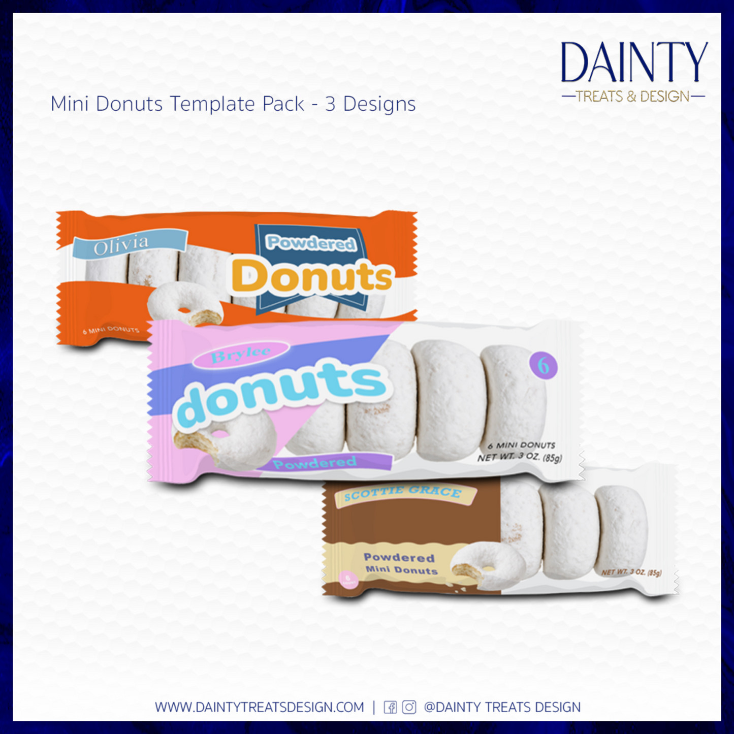 Mini Donut Template Pack (PSD)